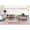 PAQUETE 2 LOVE SEAT OVAL P70/COMEDOR 6P FANNY/TOKIO/BANCA LISA