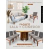 PAQUETE LOVE SEAT OVAL P70/NATURA/COMEDOR 6P OLIVIA/TOKIO