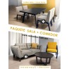 PAQUETE LOVE SEAT OVAL P70/IZAMAL/COMEDOR 4P FANNY/TOKIO