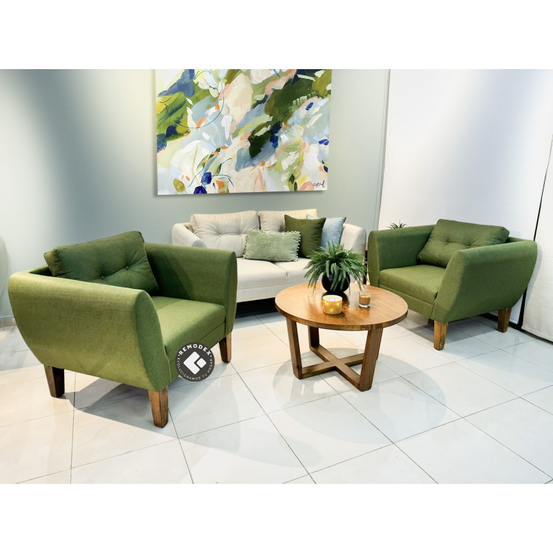 PAQUETE LOVE SEAT + 2 INDIVIDUALES OVAL