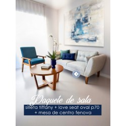 PAQUETE LOVE SEAT OVAL P70 + SILLETA TIFFANY