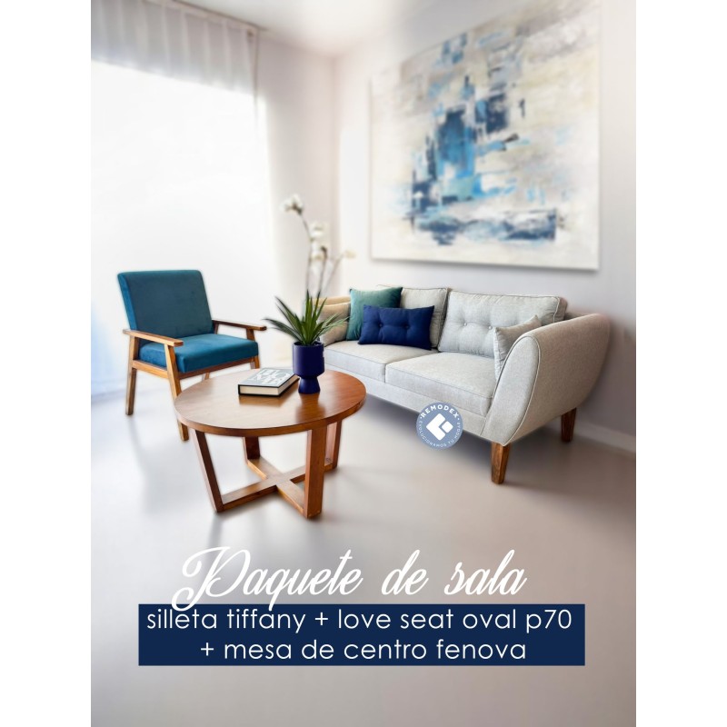 PAQUETE LOVE SEAT OVAL P70 + SILLETA TIFFANY
