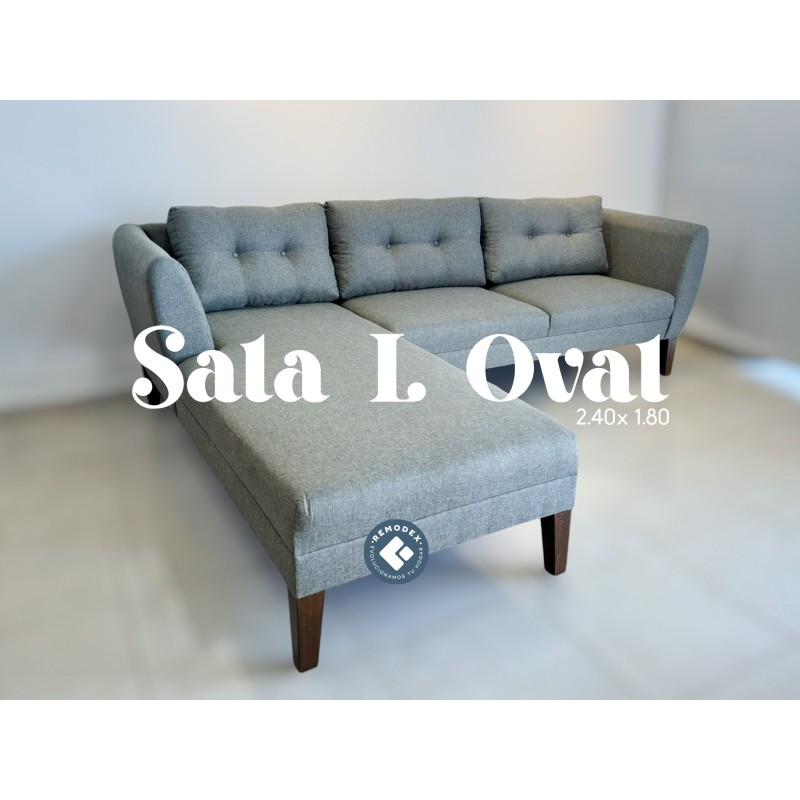 SOFÁ OVAL EN L