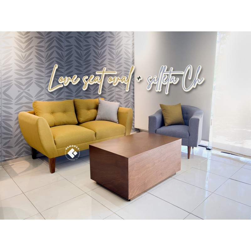 PAQUETE SALA LOVE SEAT OVAL + SILLETA CH