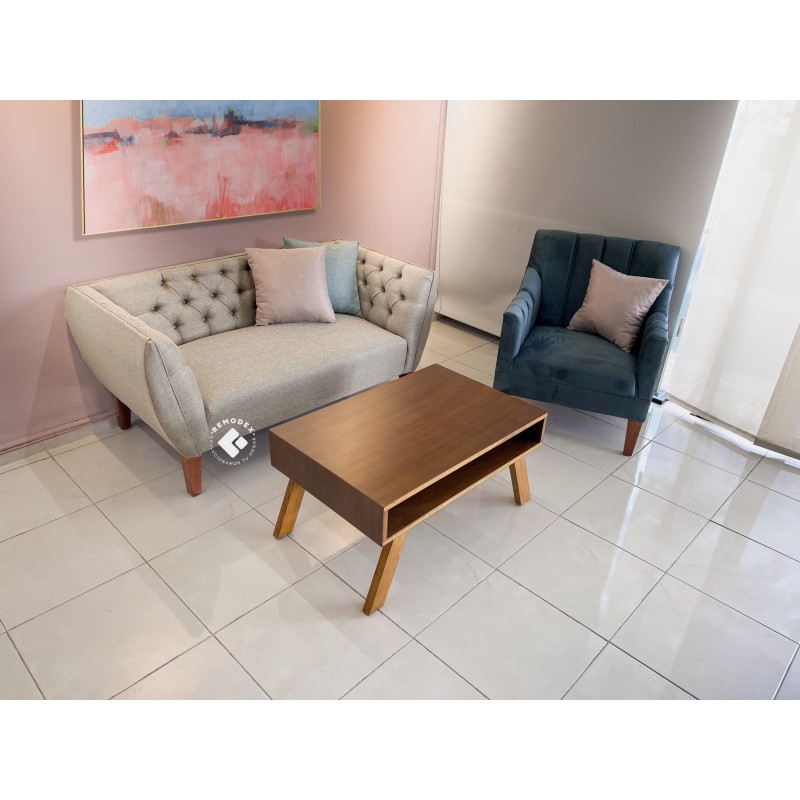 PAQUETE LOVE SEAT OVAL CAPITONADO / MAR