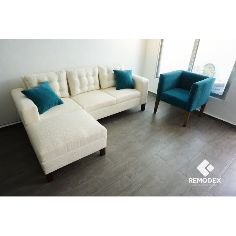 PAQUETE SOFÁ + TABURETE + SILLETA CUBO