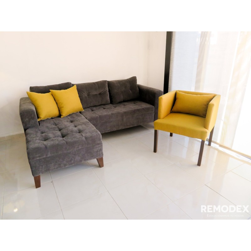 PAQUETE SOFÁ L SEPTIEMBRE + INIDIVIDUAL CUBO