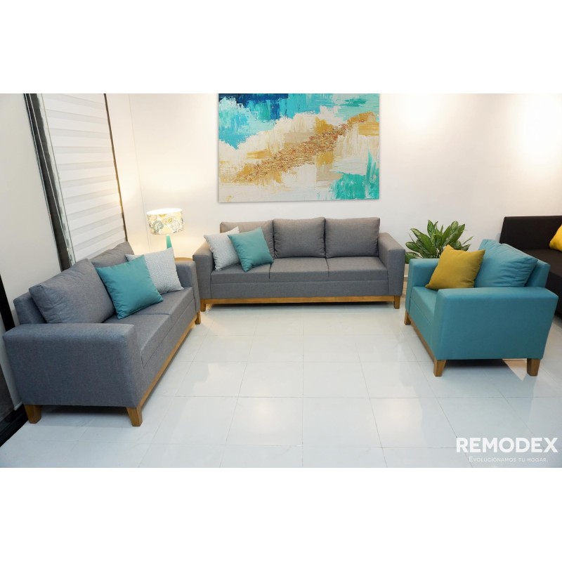 PAQUETE SOFÁ + LOVE SEAT + INDIVIDUAL SOFÍA