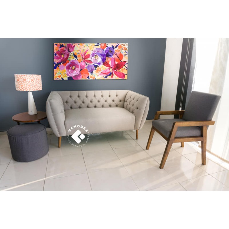 PAQUETE LOVE SEAT OVAL CAPITON/VANCOUVER