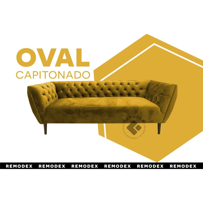 SOFA OVAL CAPITONADO