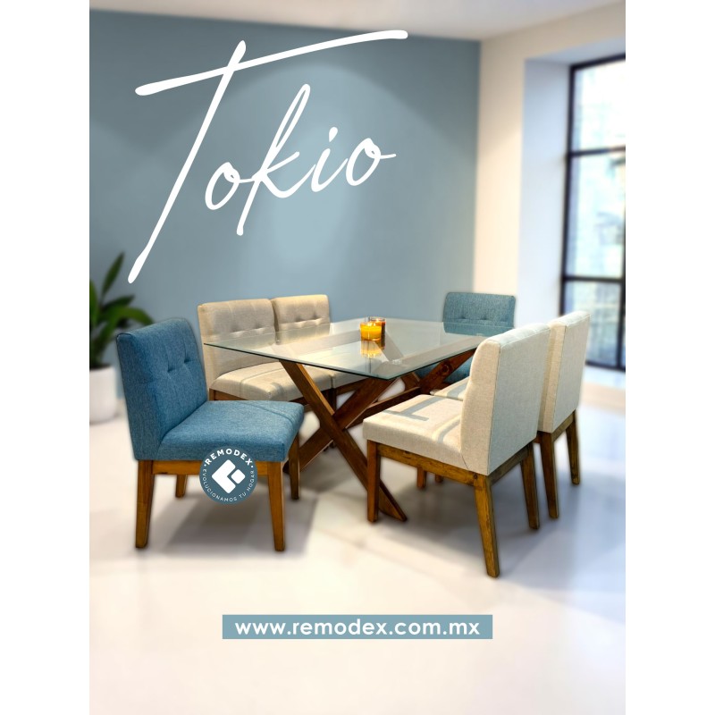 COMEDOR 6P CRUZ DE CRISTAL /TOKIO