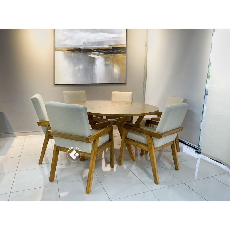 COMEDOR 6P CIRCULAR CATALINA/VANCOUVER