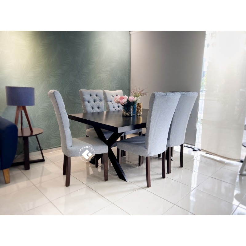 COMEDOR 6P CRUZ/CAPITON ALTO