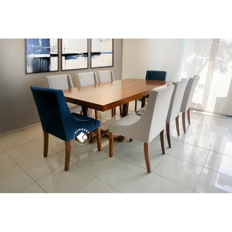 COMEDOR 8P CRUCETA/FLOR