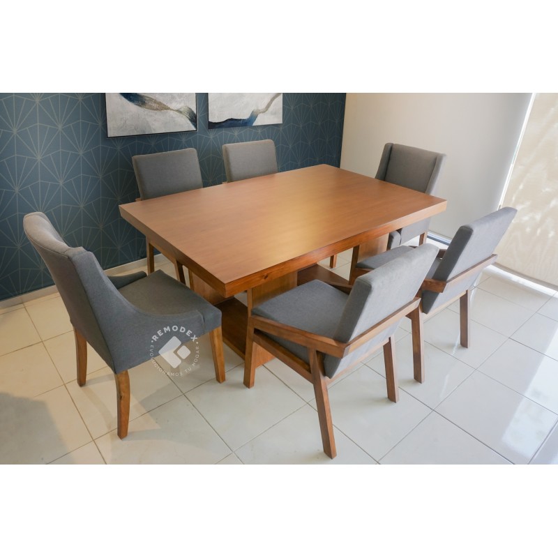 COMEDOR 6P MESA FLRO/SILLA FLOR/SILLA ALEJANDRA