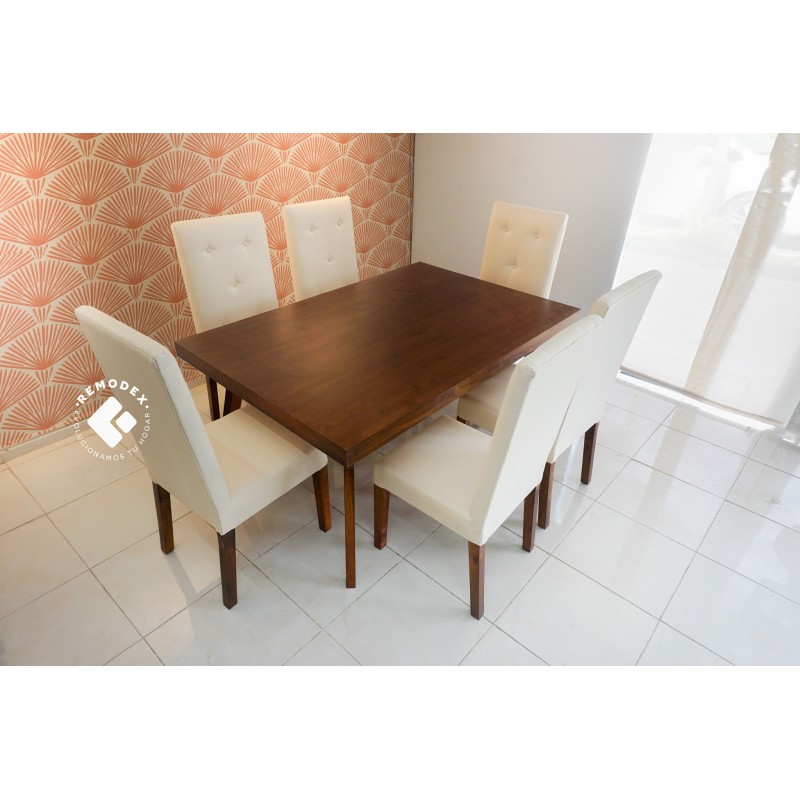 COMEDOR 6P MESA ROMA/SILLA MOD.5