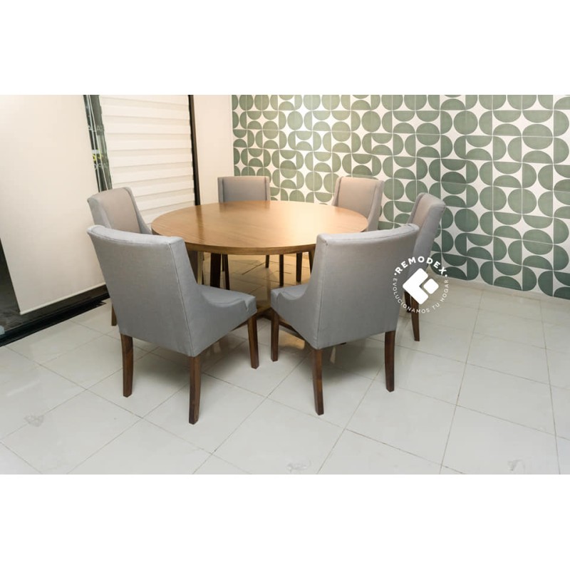 COMEDOR 6P FLOR/CIRCULAR